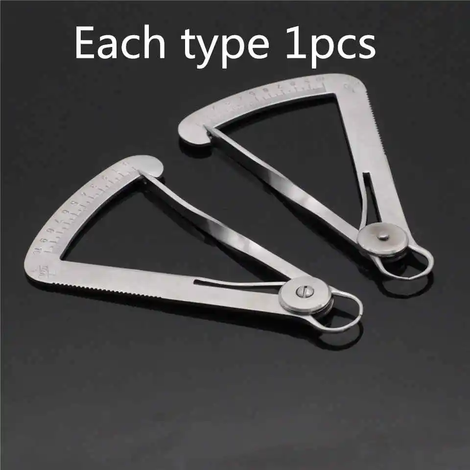 Each Style 1pc Стоматологическая лаборатория 2 типа Стоматологическая нержавеющая сталь инструмент коронка Калибр суппорт - Цвет: Each Style 1pc