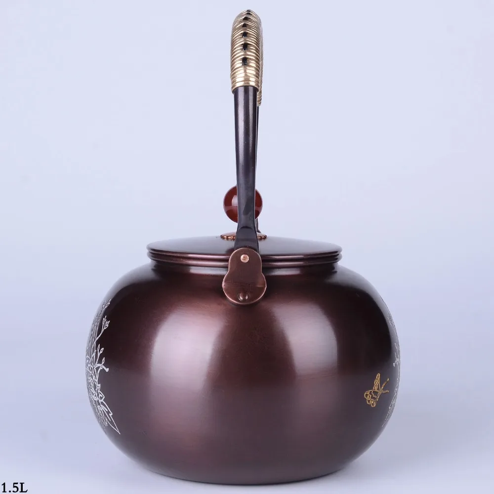 1 5л медный чайник ручной работы стеклянный самовар керамический эмалированный