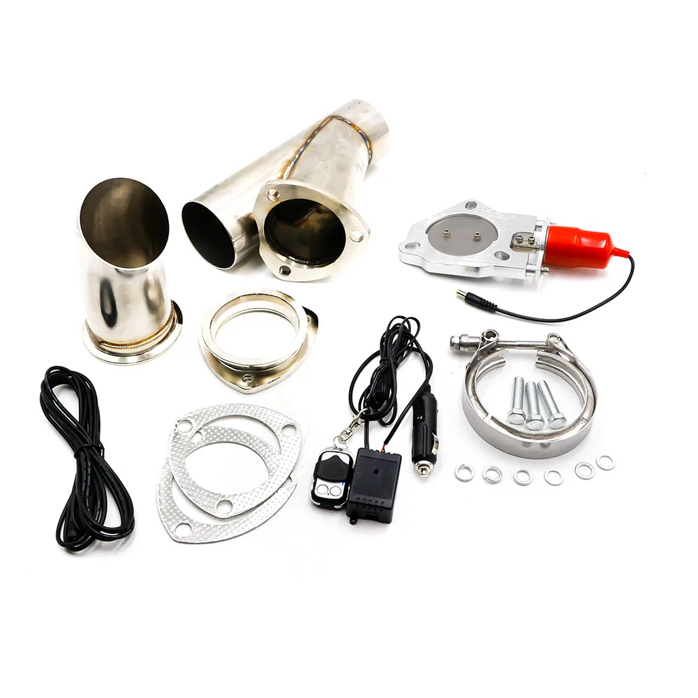 CNSPEED 3'' inch Exhaust Control Valve With Remote Car Stainless Electric Cutout kit |
