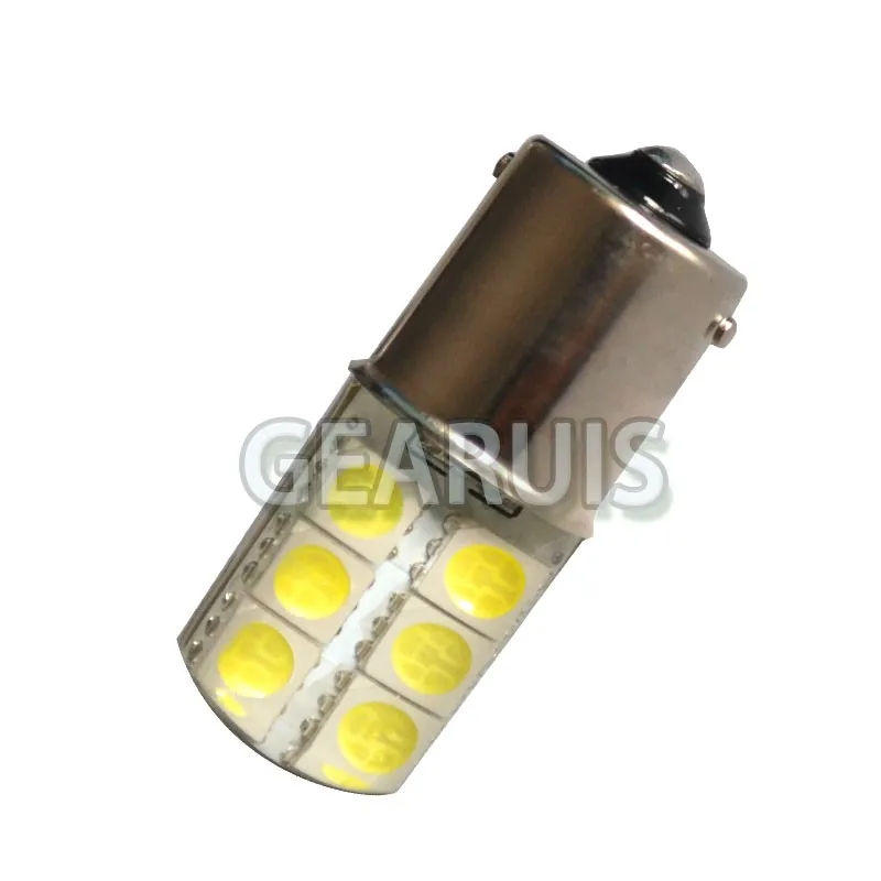 10 шт. P21W S25 1156 BA15S 12 SMD 5050 светодиодный силиконовый 2 Вт холодный белый 8000K
