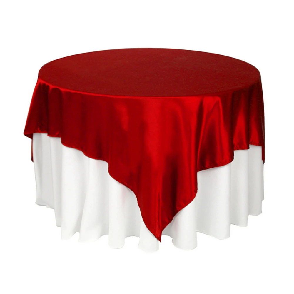 1 шт. Декоративная скатерть 145X145 см 22 цвета|table cloth overlay|satin tableclothtable |