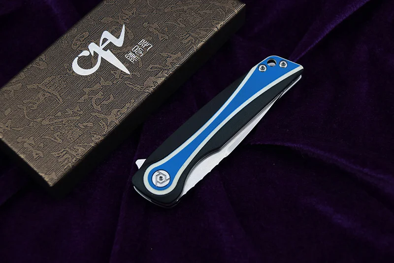 

CH CH3511-G10 Flipper folding knife D2 Blade ball bearings G10+Stainess steel handle camping fruit pocket Knives EDC tools