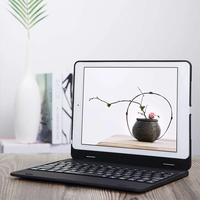 Loufu 360 Вращающийся Чехол для iPad 9 7 чехол с клавиатурой беспроводной Bluetooth цветов