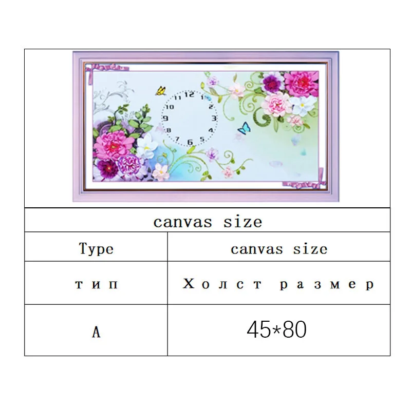 Картина DIY картина для вышивания подарочные часы настенные наклейки цветок вышивка крестиком Набор для вышивания 3D DIY лента с бриллиантами вышивка