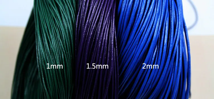 1 метр 1 мм сандалии из натуральной кожи с круглым носком с длинным Cord Jewelry findings бисер строка веревка для diy-декораций, браслет Цепочки и ожерелья решений