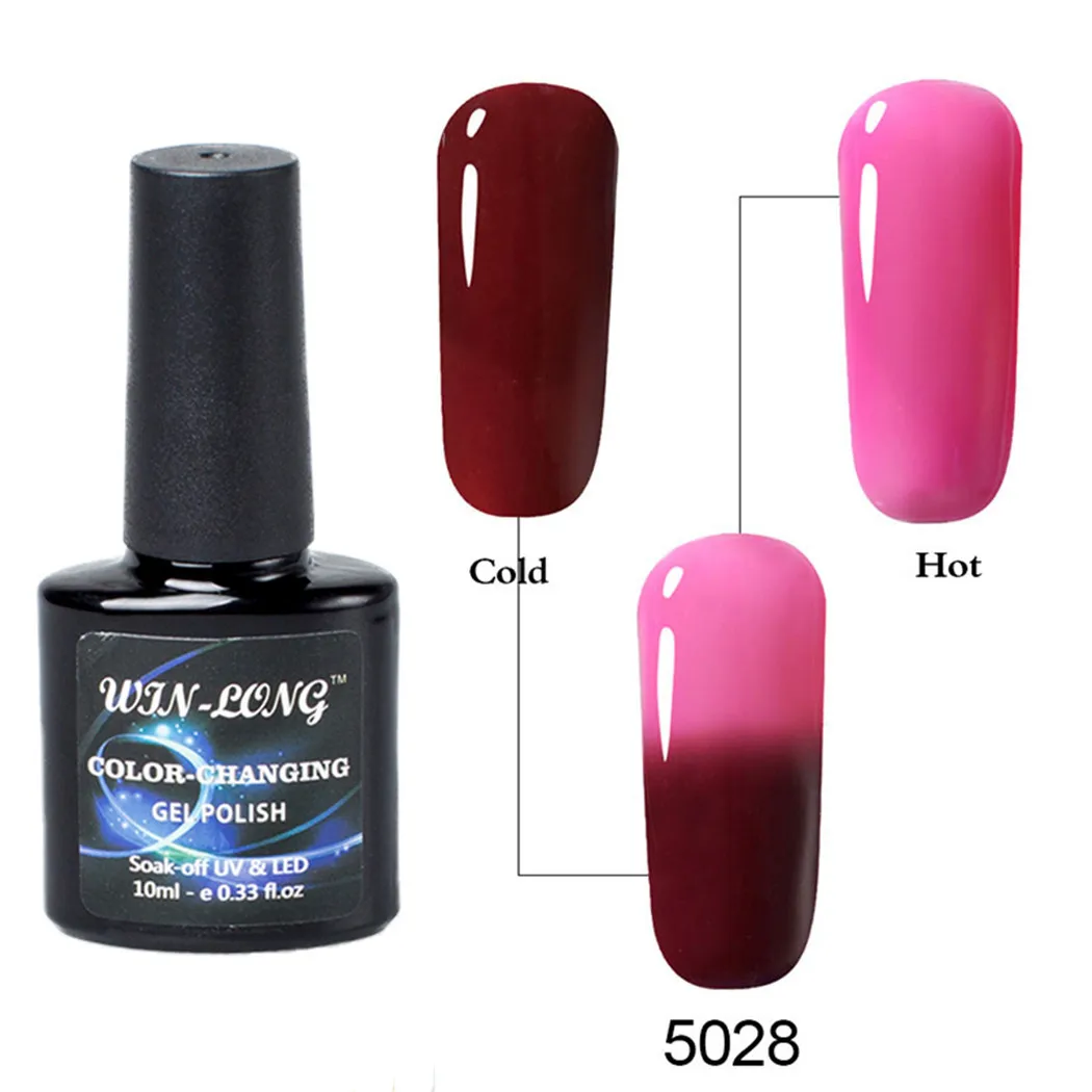 Гель лак 10 мл Температура изменить Цвет Термальность UV Led WIN длинные ногтей Soak off