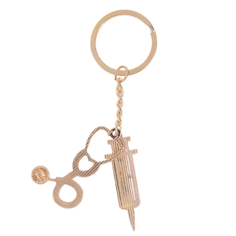 Брелок для ключей с подвеской в виде шприца стетоскопа|Брелоки| |