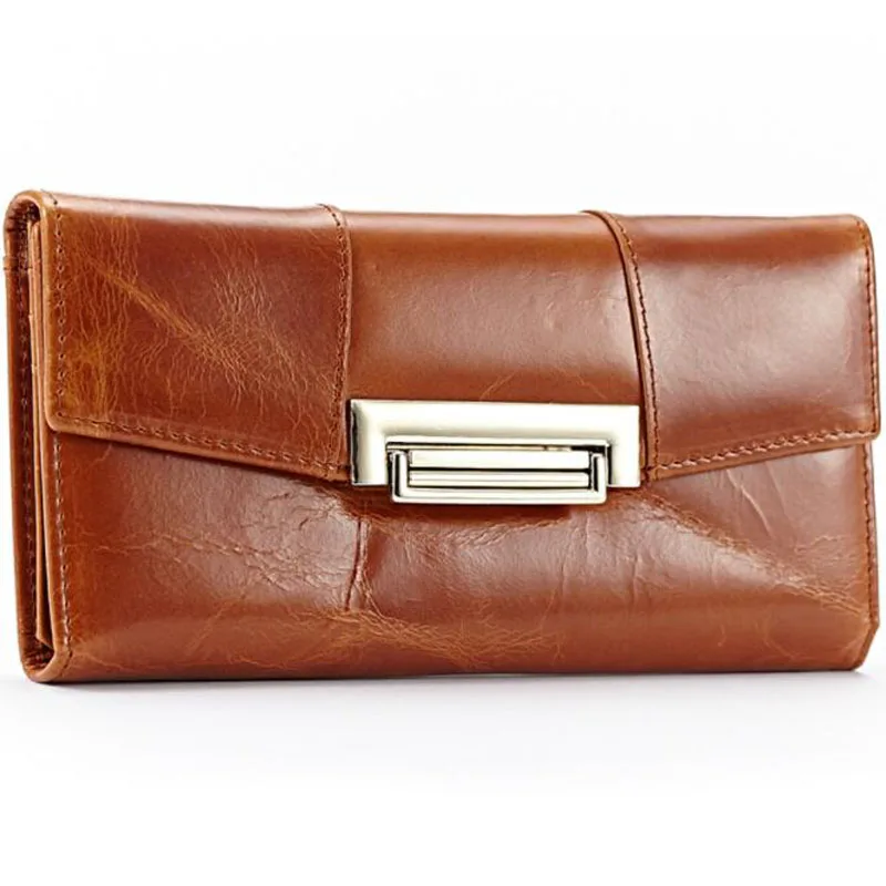 100% натуральная кожа женские кошельки высокого класса женский кошелек три
