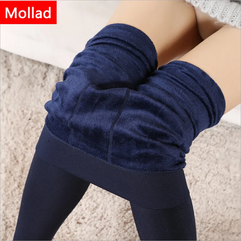 Mollad новые зимние женские леггинсы модные бархатные зимние теплые леггинсы Высокие эластичные толстые женские леггинсы