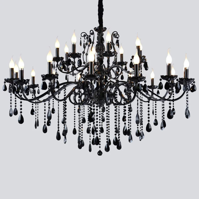 Роскошный черный с украшением в виде кристаллов светодиодный K9 хрустальная