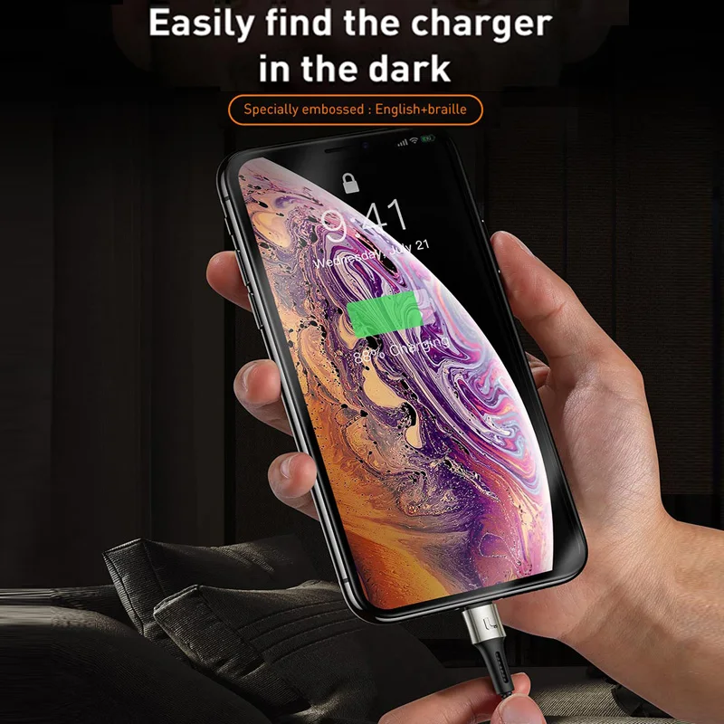 Baseus 3 в 1 USB кабель для iPhone X XR Xs 8 7 3.5A быстрое зарядное устройство рельефный дизайн Micro usb type C кабель для мобильного телефона