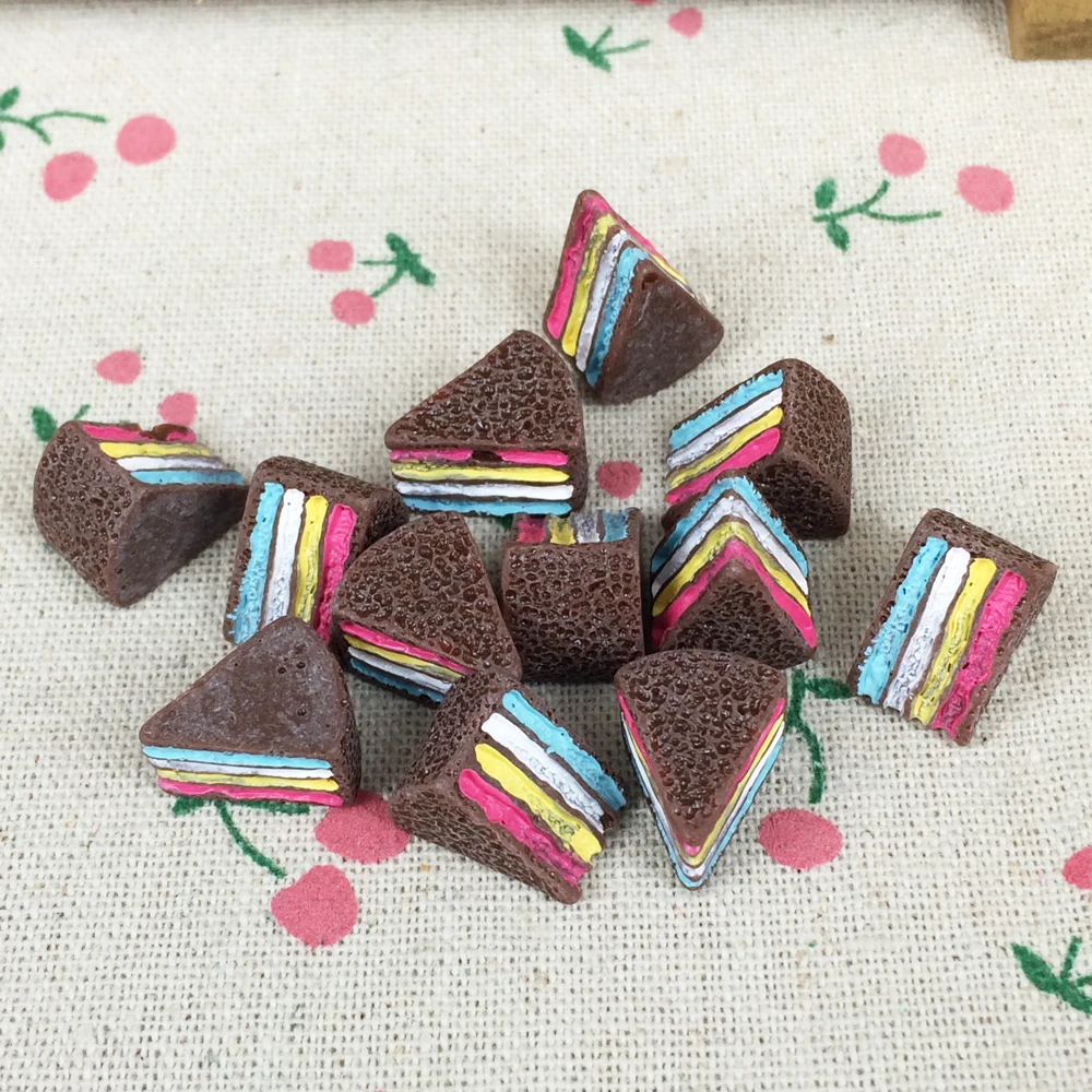 10 шт. Кабошон из смолы с плоским основанием искусственная еда торт сделай сам