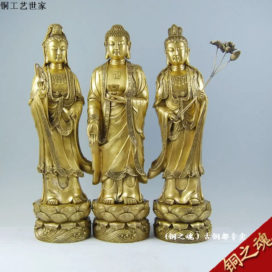 Медь троицы западная будды бодхисаттвы 66 | Дом и сад