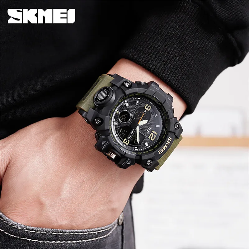 Часы Новая мода Секундомер reloj relogio skmei мужские спортивные часы с двойным дисплеем цифровые светодиодные электронные часы montre homme montre# A
