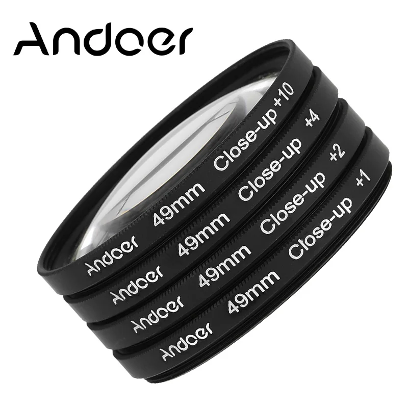 Andoer 49 мм макро-объектив закрыть - до фильтр Set + 1 2 4 10 с мешком для Nikon канона Sony DSLRs |