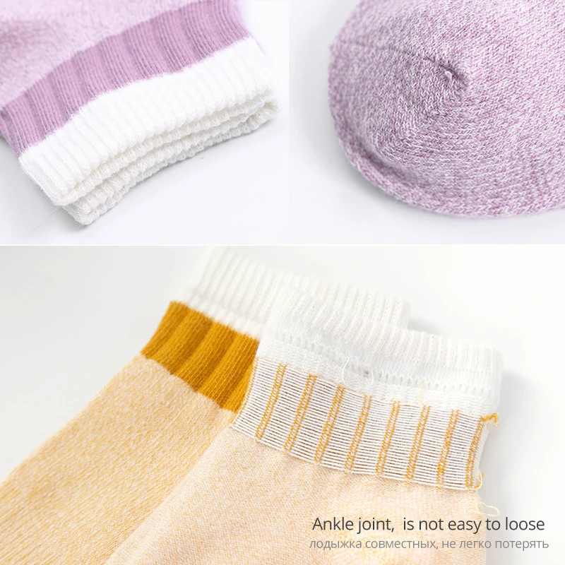HSS Brand High Quality Women Cotton Striped Socks Pink Green Short Socks Spring Summer Breathable For Woman sock hosiery female