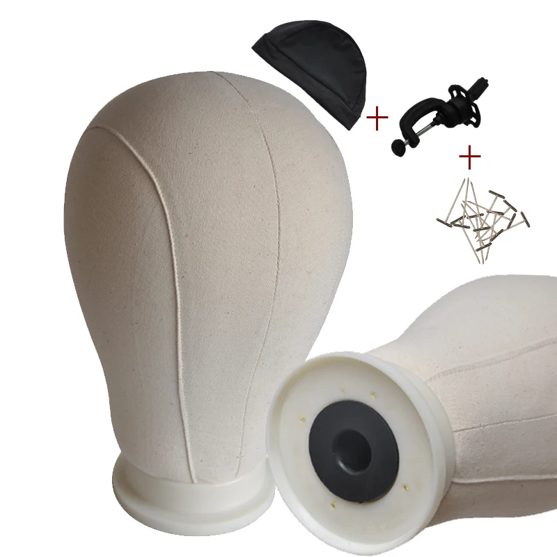 

21"22"23"24"25" Beige Canvas Block Head For Making Wig Display Styling Manequin Manikin Head Canvas Head Free Get Gift