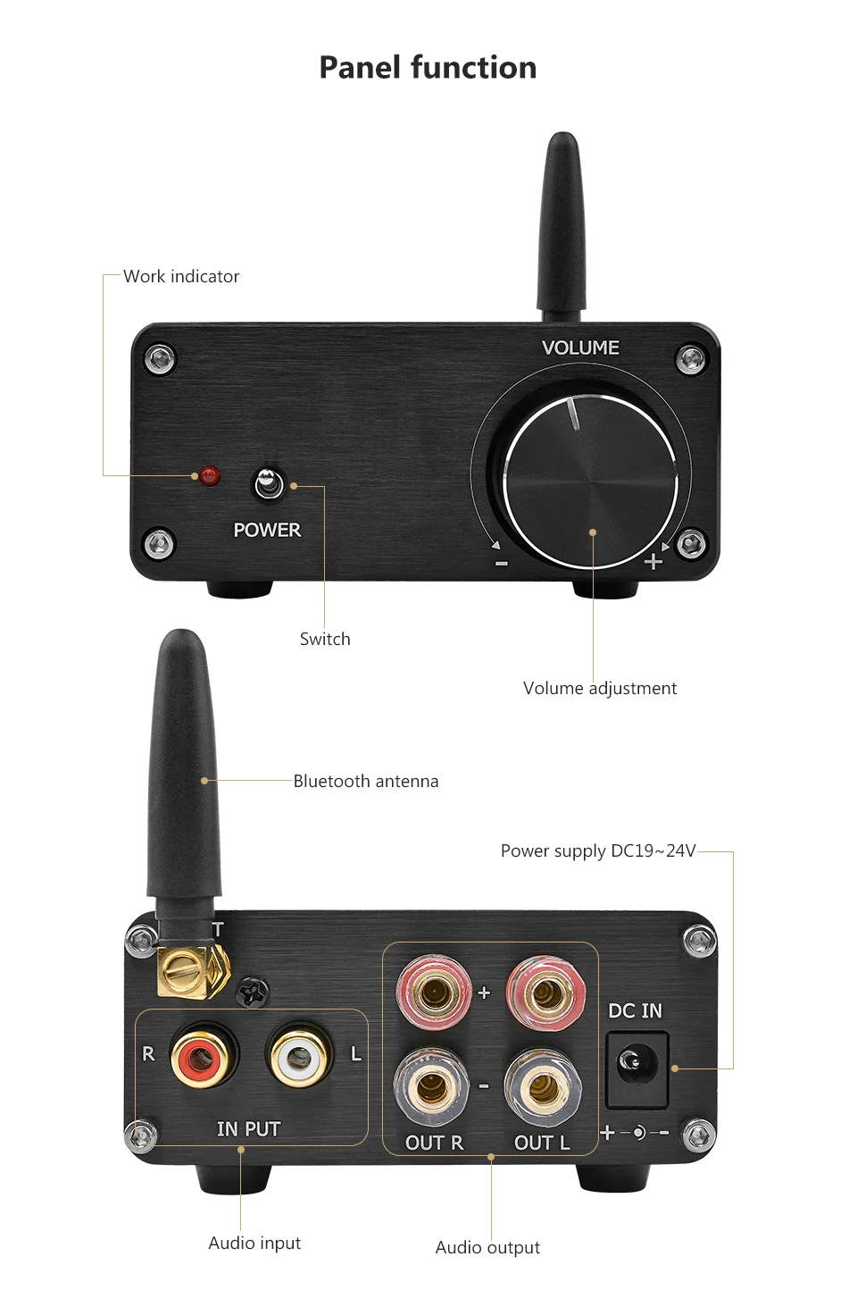 AIYIMA мини TPA3116 Amplificador усилитель звука bluetooth класса D HIFI Цифровые усилители мощности Профессиональный ЦАП стерео усилитель