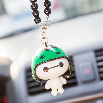1 PCS Car Pendant 5 QFHETJIE автомобильный кулон мини зеркало заднего вида подвеска Украшение шлем робот Baymax кукла висячие украшения аксессуары - Название цвета: 1 PCS Car Pendant 5