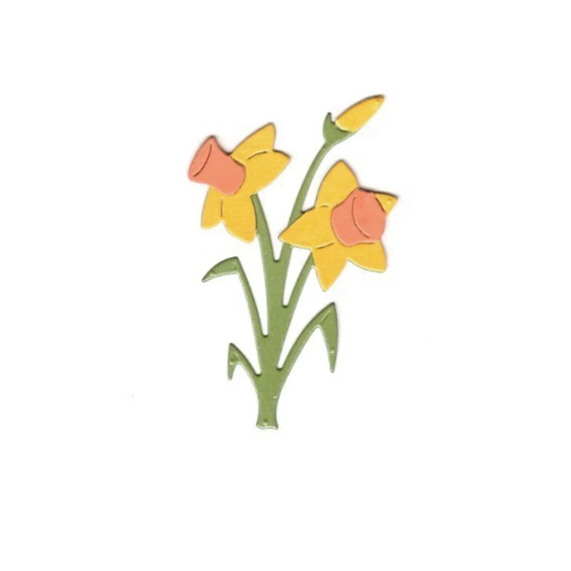 

Daffodils Metal Cutting Dies NewStencils for DIY Scrapbooking Ablum Photo Paper Card Craft Fun Decor Embossing Template
