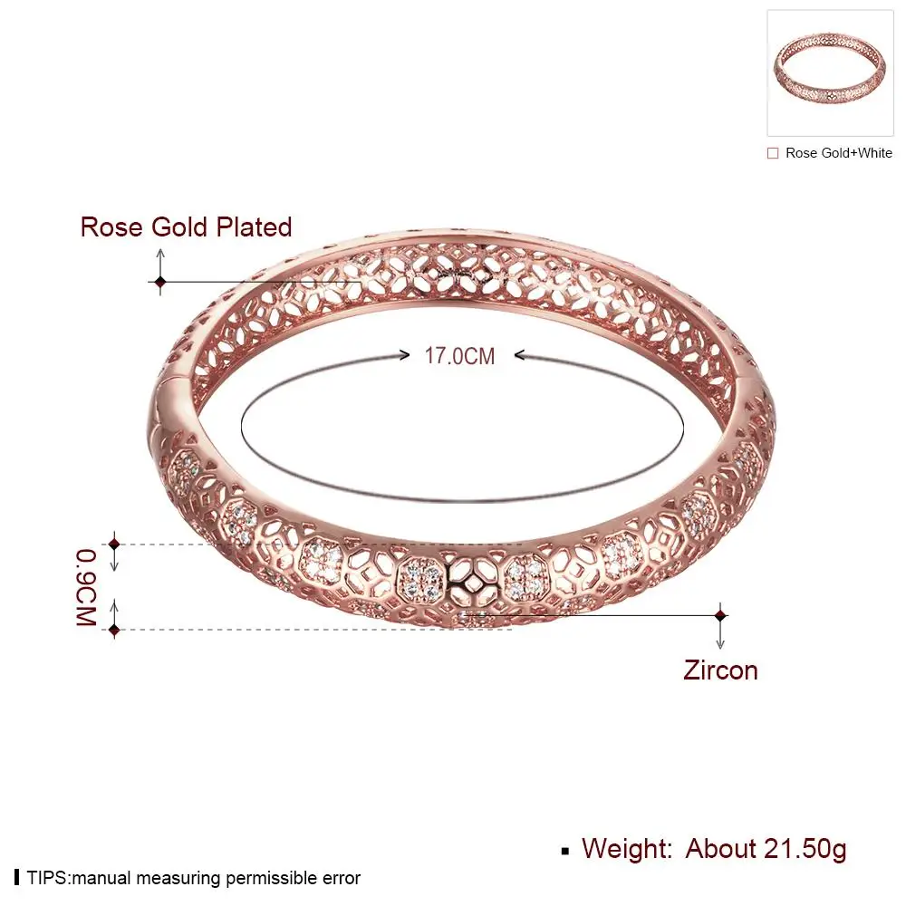 Бразильские браслеты для женщин кубический цирконий Пьедра из Розового Металла