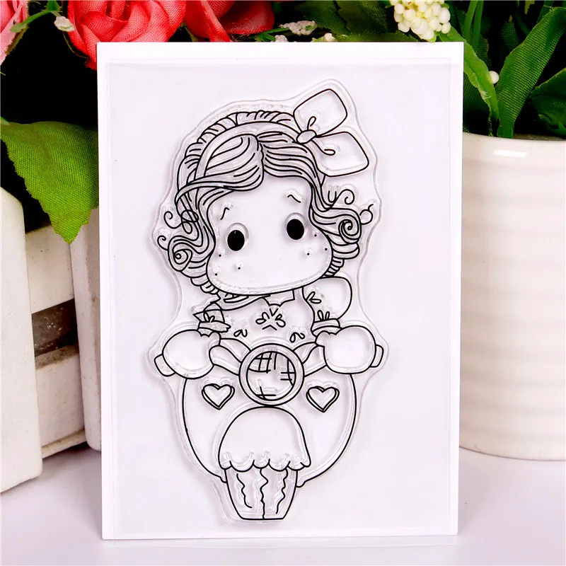 DLKSDI мультфильм Купидон прозрачный штамп DIY силиконовые уплотнения