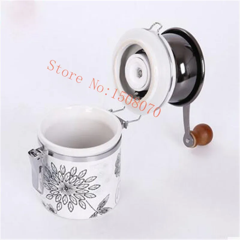 売却 真新しいアンティークミニ手動コーヒーミルスタンドボウルアンティークハンドコーヒー豆グラインダー