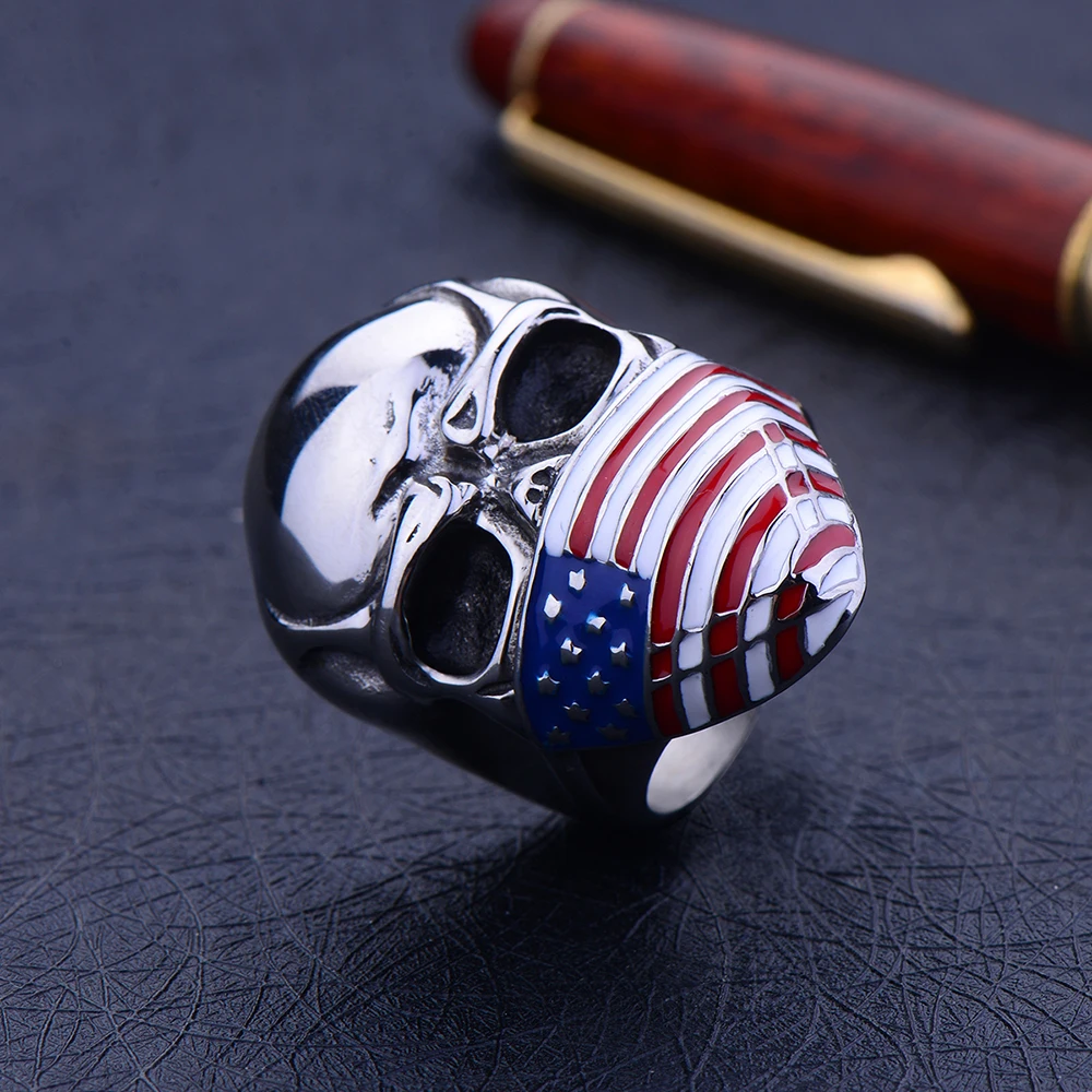 Мужское кольцо из титановой стали в стиле панк рок|Кольца| |