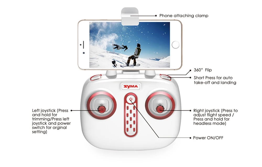 Оригинальный Syma X8SW Wifi FPV Квадрокоптер RC Дрон с 720P HD камерой 2 4G 4CH 6 осевой барометр