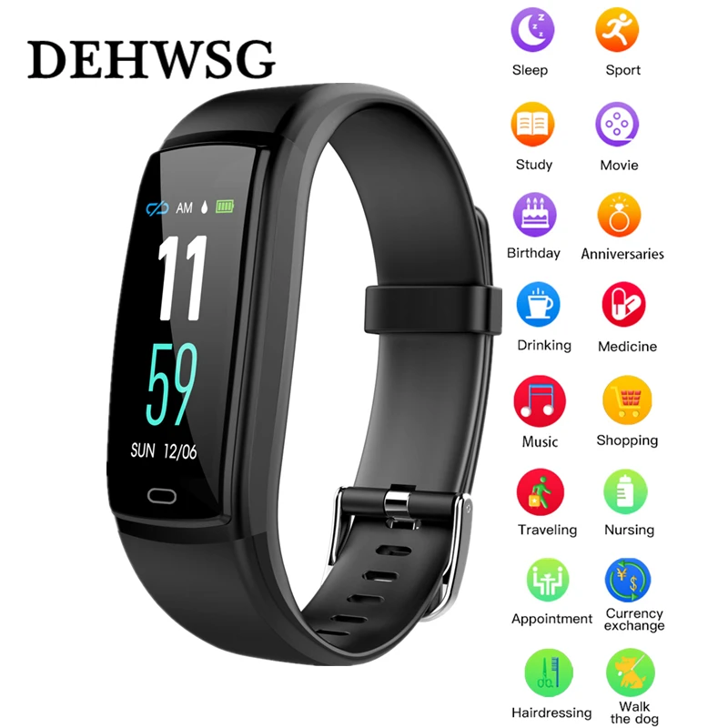 Для IOS Android Леди Smart Band 0 96 ''Цвет экран мониторинга сердечного ритма Спортивный