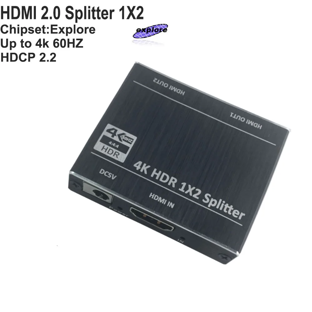 HDMI разветвитель 2 0 4 K 60 HZ коммутатор сплиттера HDCP2.2 k X K/60 Гц 1080 P с адаптером питания