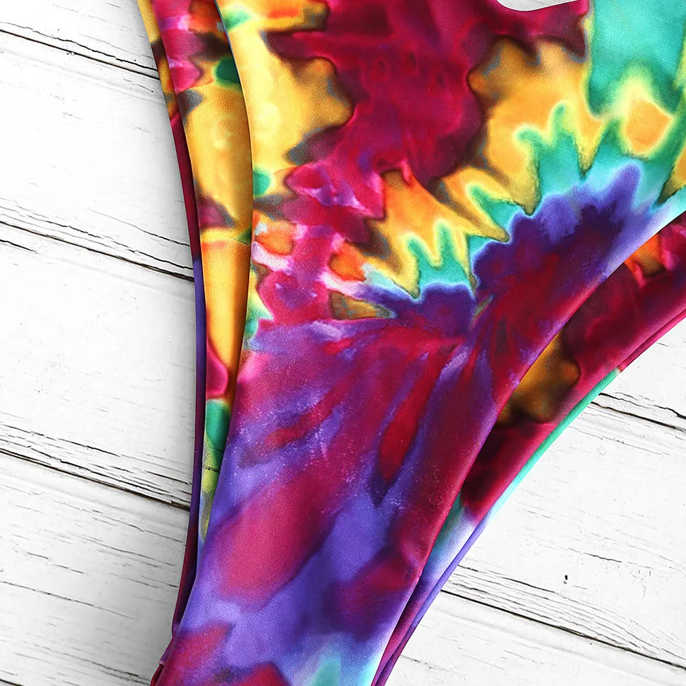 Женский купальник Бикини на тонких бретельках ZAFUL бикини с завязками косточках