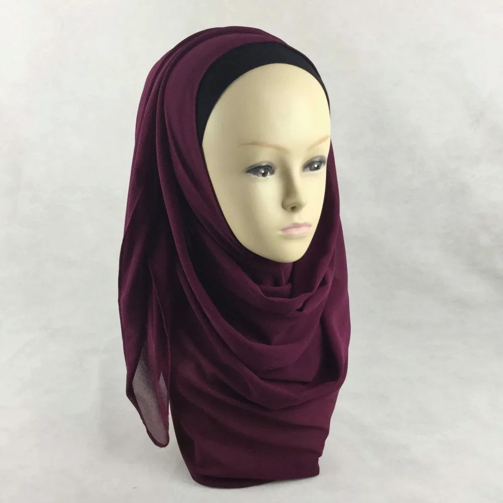 Однотонный мусульманский хиджаб мусульманские хиджабы для женщин однотонные
