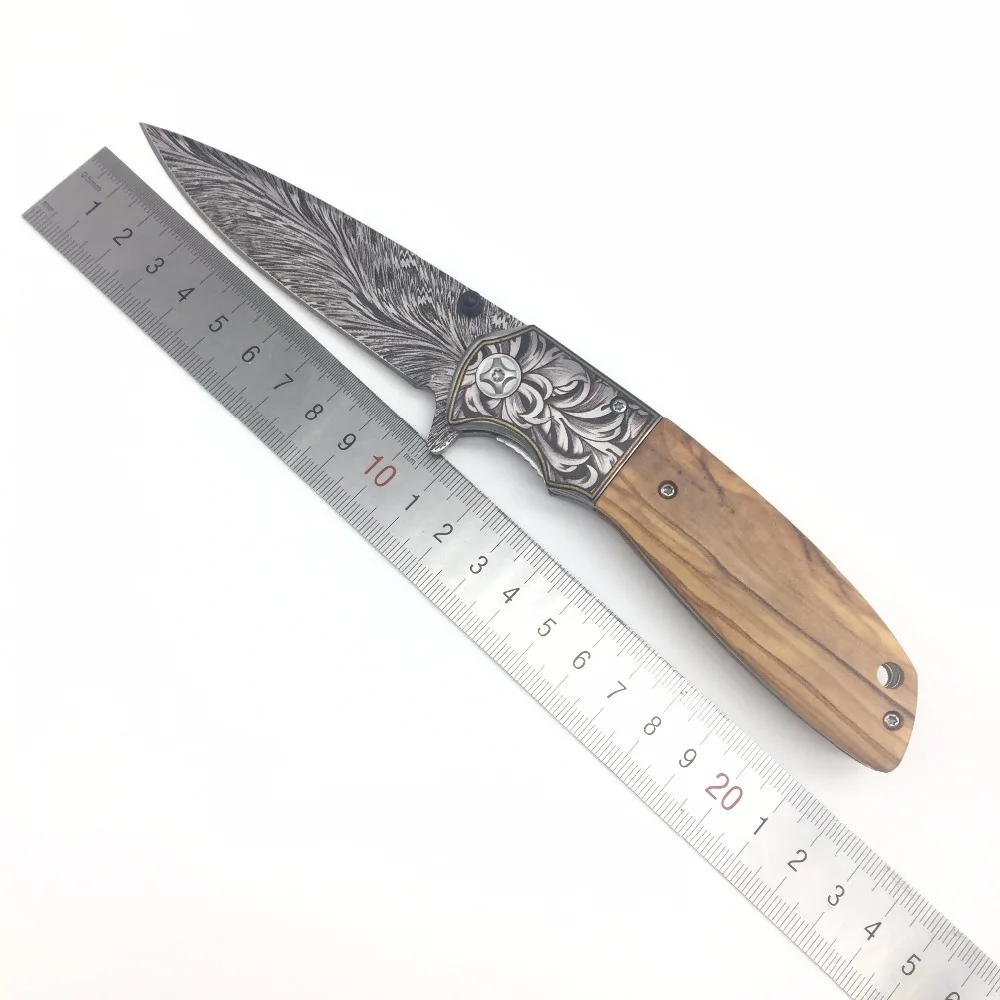 Новое поступление 9cr18mov лезвие сталь + деревянная ручка Флиппер Складной нож