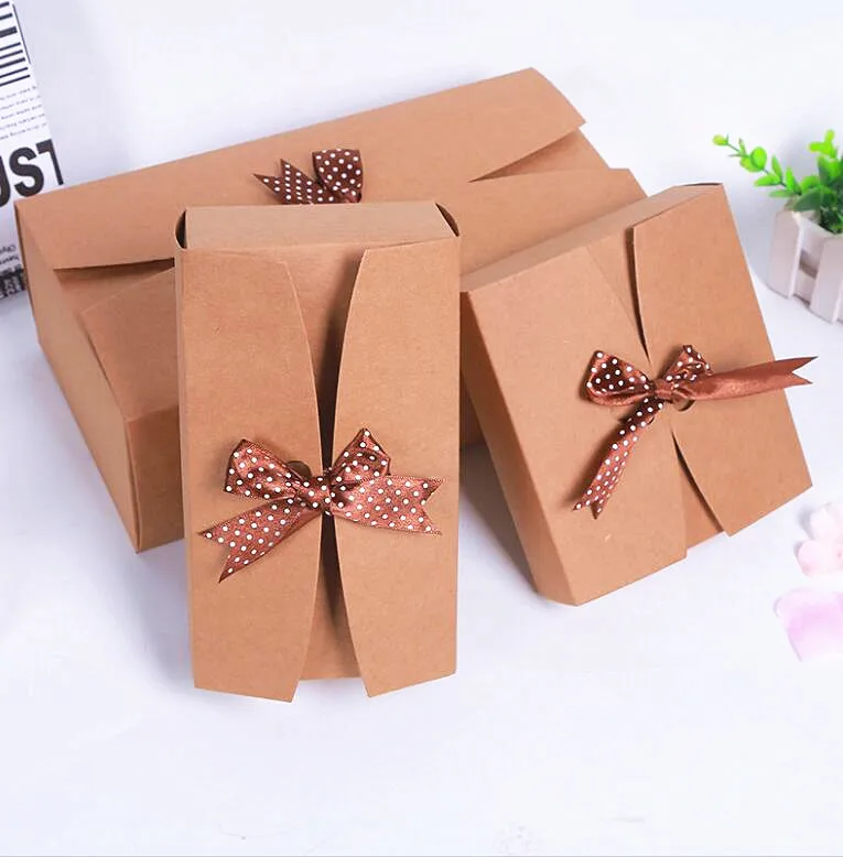 Новое поступление 350gsm крафт бумага подарочная упаковка коробки 20 шт./лот коробка