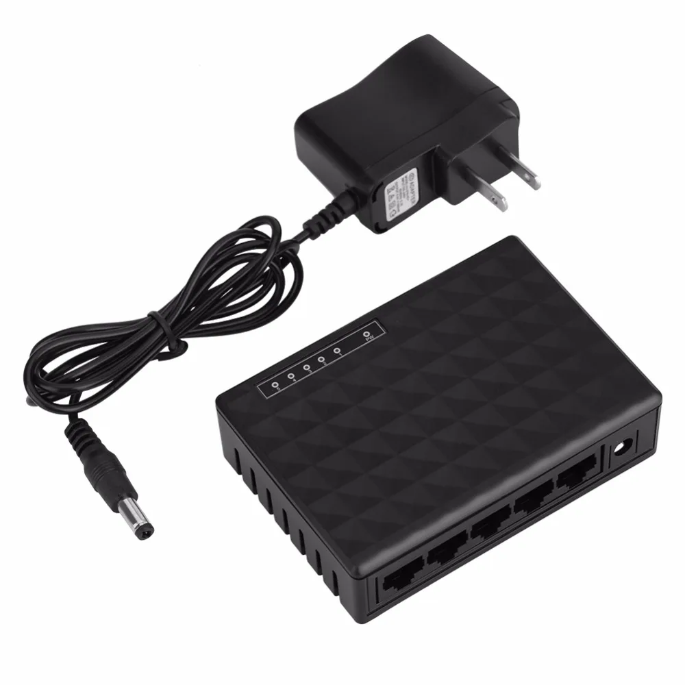 Сетевой коммутатор на 10/100 Мбит/с 5 портами для быстрой локальной сети Ethernet LAN RJ45 Vlan