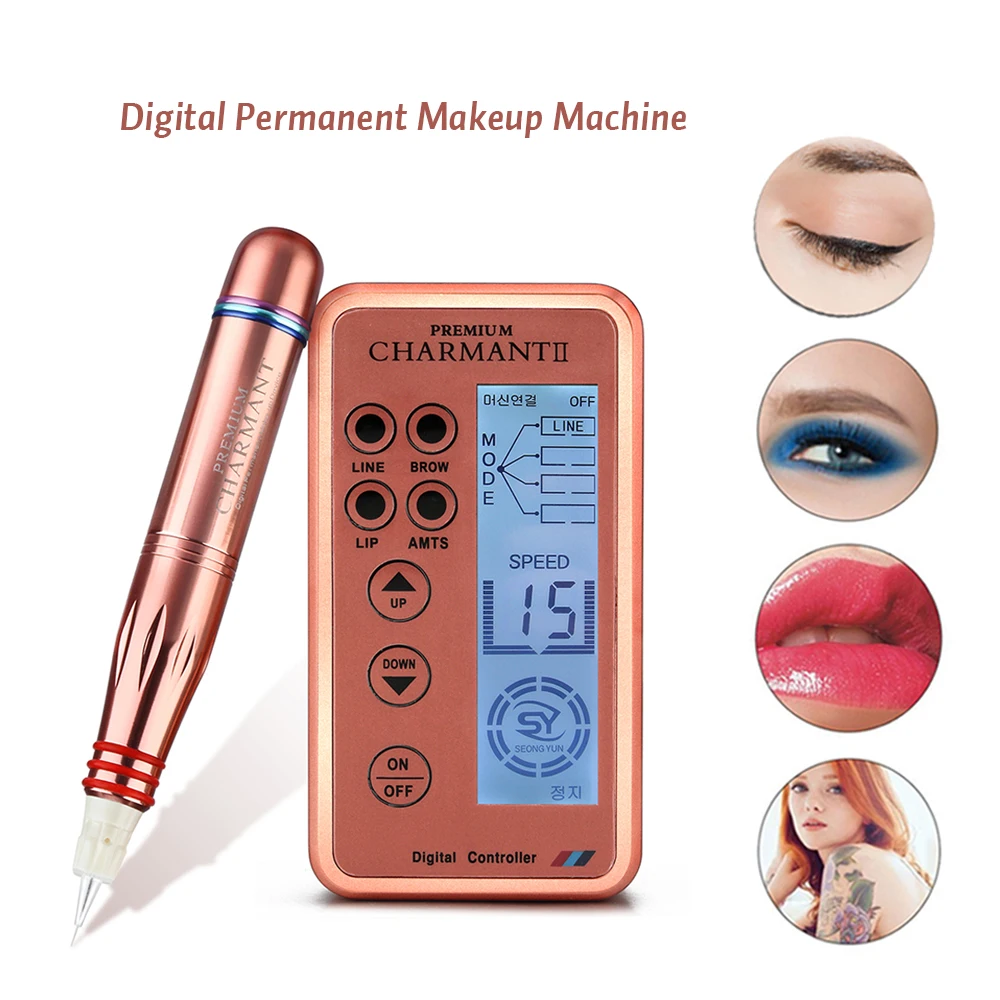 Beauty Star электрическая Перманентный макияж цифровая ручка профессиональная бровь губы МТС уход за кожей тату макияж машина картридж иглы