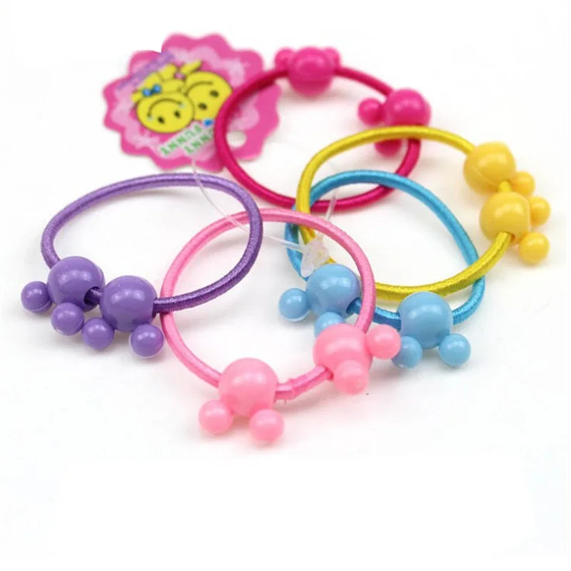 5 шт./лот двойные бусины плюшевый медведь аксессуары для волос повязка на голову