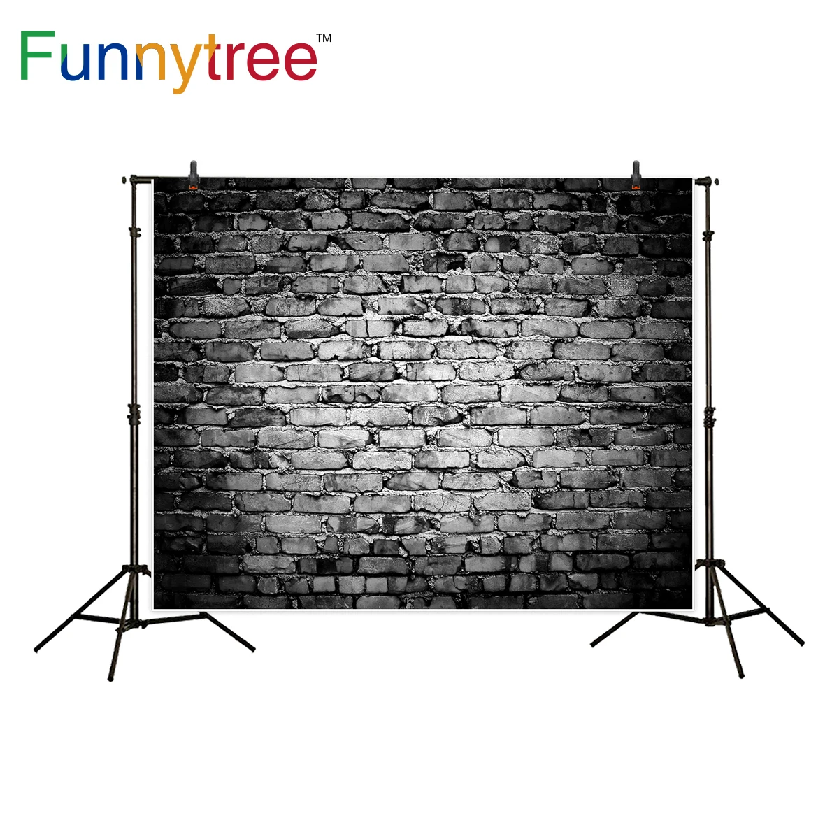

Funnytree background for photo studio dark gray brick wall vintage profession backdrop photography photobooth photo prop