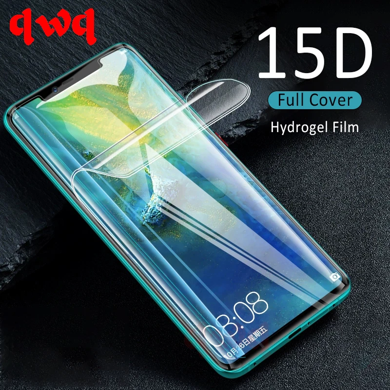 15D Гидрогелевая Защитная пленка с полным покрытием для Huawei Mate 20 Lite P30 P20 Pro экрана P