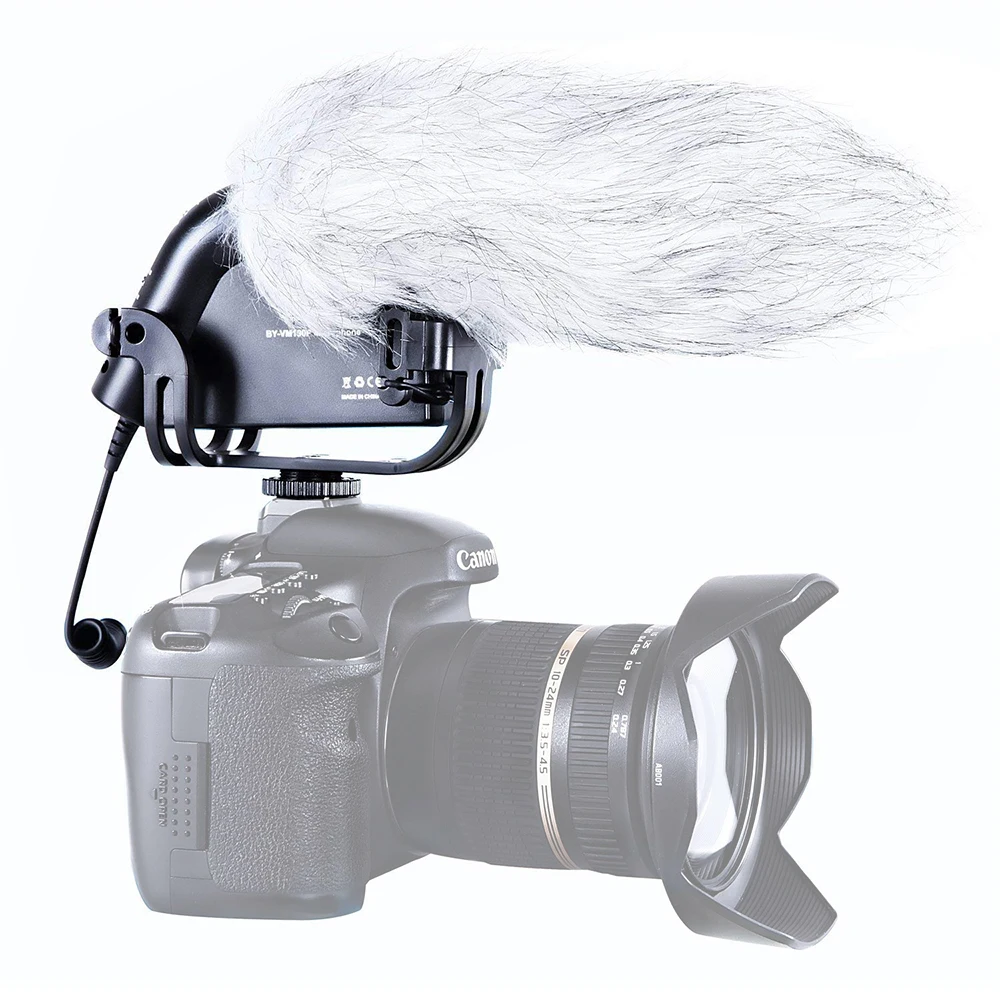 BY-VM190P профессиональный микрофон для камеры с крышкой Windshiel DSLR видеокамеры