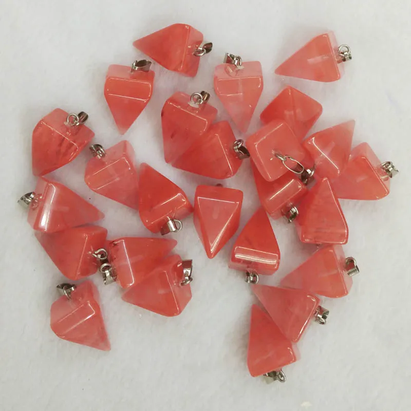 2017 новая мода высокое качество арбуз красная каменная Пирамида Подвески для