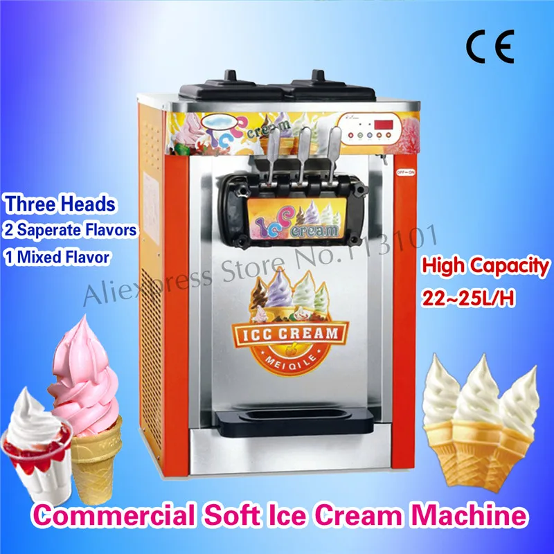 Коммерческая Машина для мороженого настольный аппарат приготовления мягкого с 3