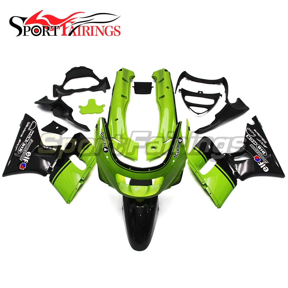 

Motorcycle Fairings For Kawasaki ZZR-400 ZZR400 Year 93-97 1993 1994 1995 1996 1997 ABS Plastic Full Fairing Kit Elf Green Black