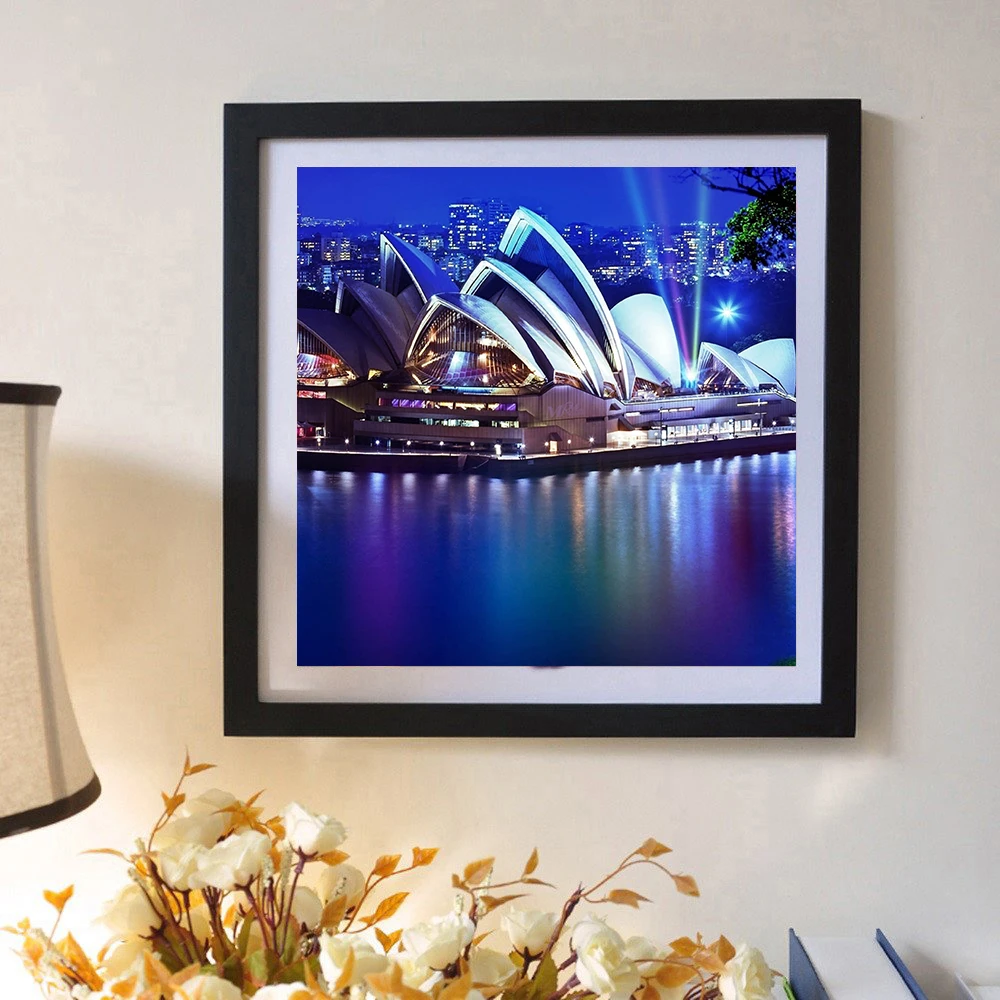 5D DIY полная дрель Алмазная картина &quotСиднейский опера дом&quot вышивка с пейзажем 3D