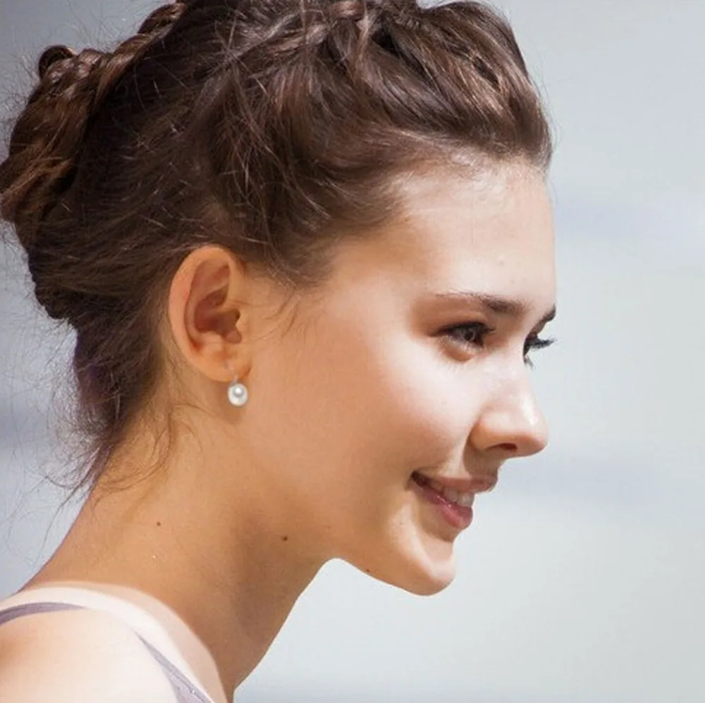 Женские серьги с пресноводным жемчугом из серебра 2020 пробы