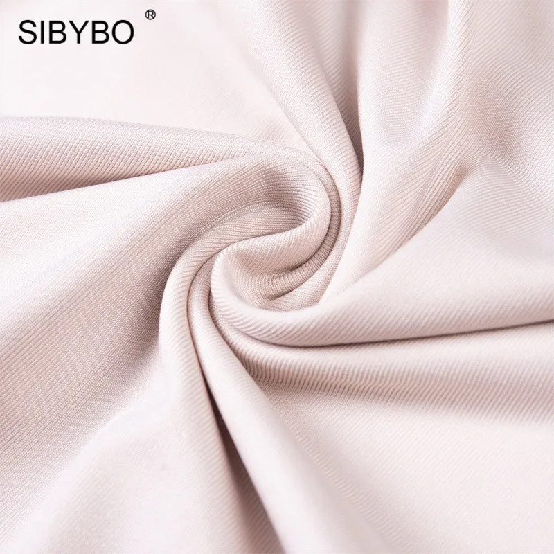 Sibybo, с открытыми плечами, хлопок, сексуальный женский комбинезон, осень, длинный рукав, Облегающий комбинезон, женские вечерние, с открытой спиной, повседневный комбинезон для женщин