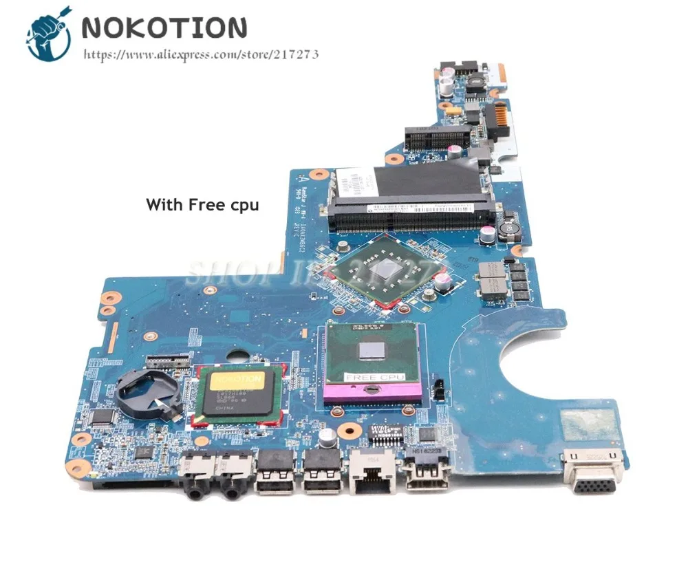 Материнская плата NOKOTION для ноутбука HP G42 G62 CQ42 CQ62 материнская GL40 DDR3 с бесплатным