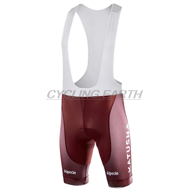 2019 bib shorts KATUSHA, мужской летний комплект для велоспорта, Униформа, Майо, Ropa Ciclismo, Джерси, набор для велоспорта, одежда для велосипеда, MTB, гелевая подкладка, Alpecin - Цвет: 2019 bib shorts