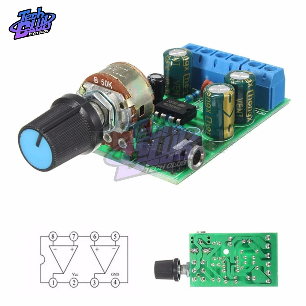 Плата усилителя TDA2822M DC 1 8-12V 2 0 канальный стерео мини AUX аудио усилитель модуль AMP с